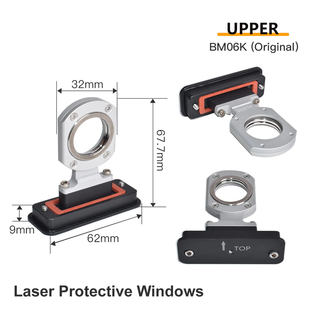 Janelas Original Raytools Upper Down Laser Protective Windows Base Seat
