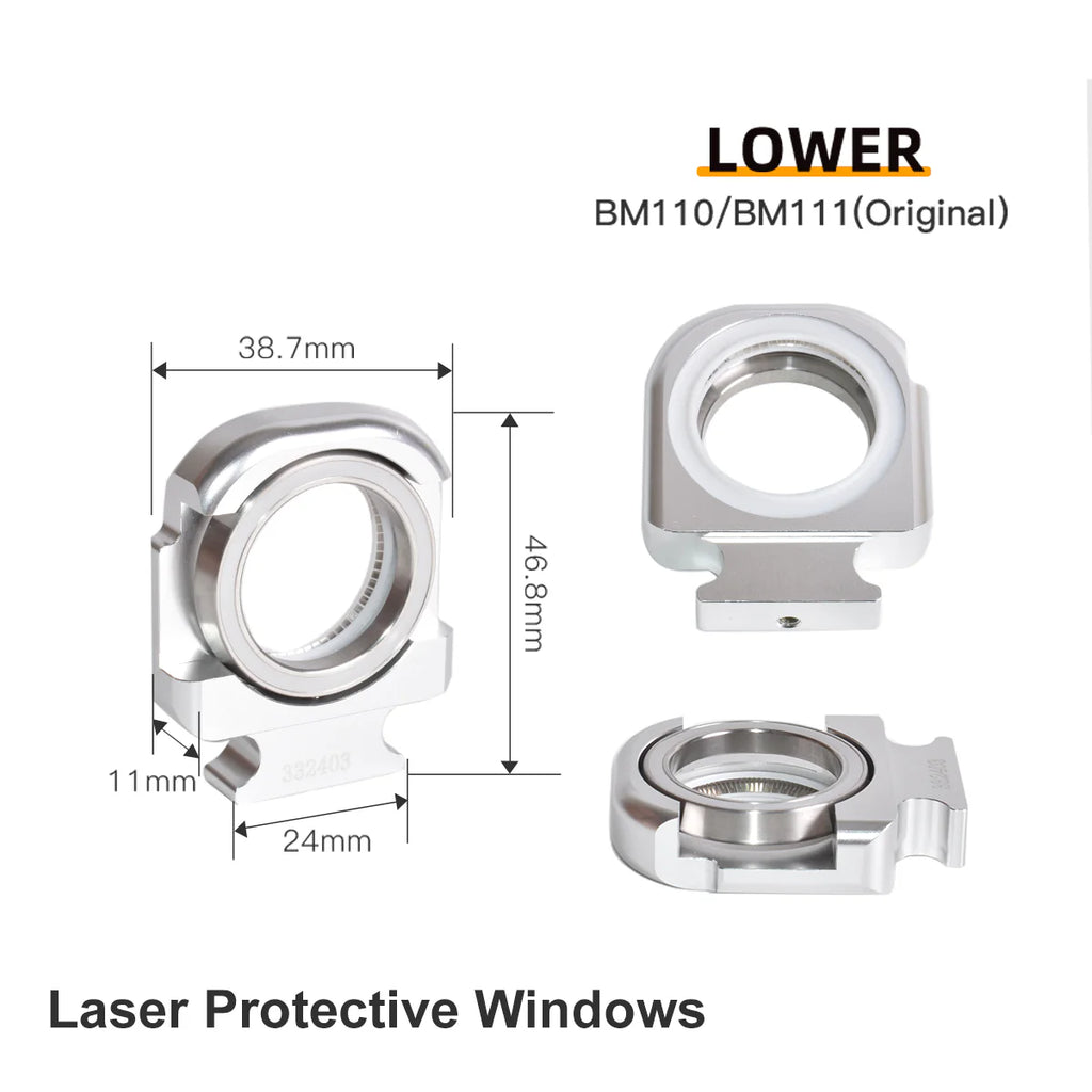 Janelas Original Raytools Upper Down Laser Protective Windows Base Seat