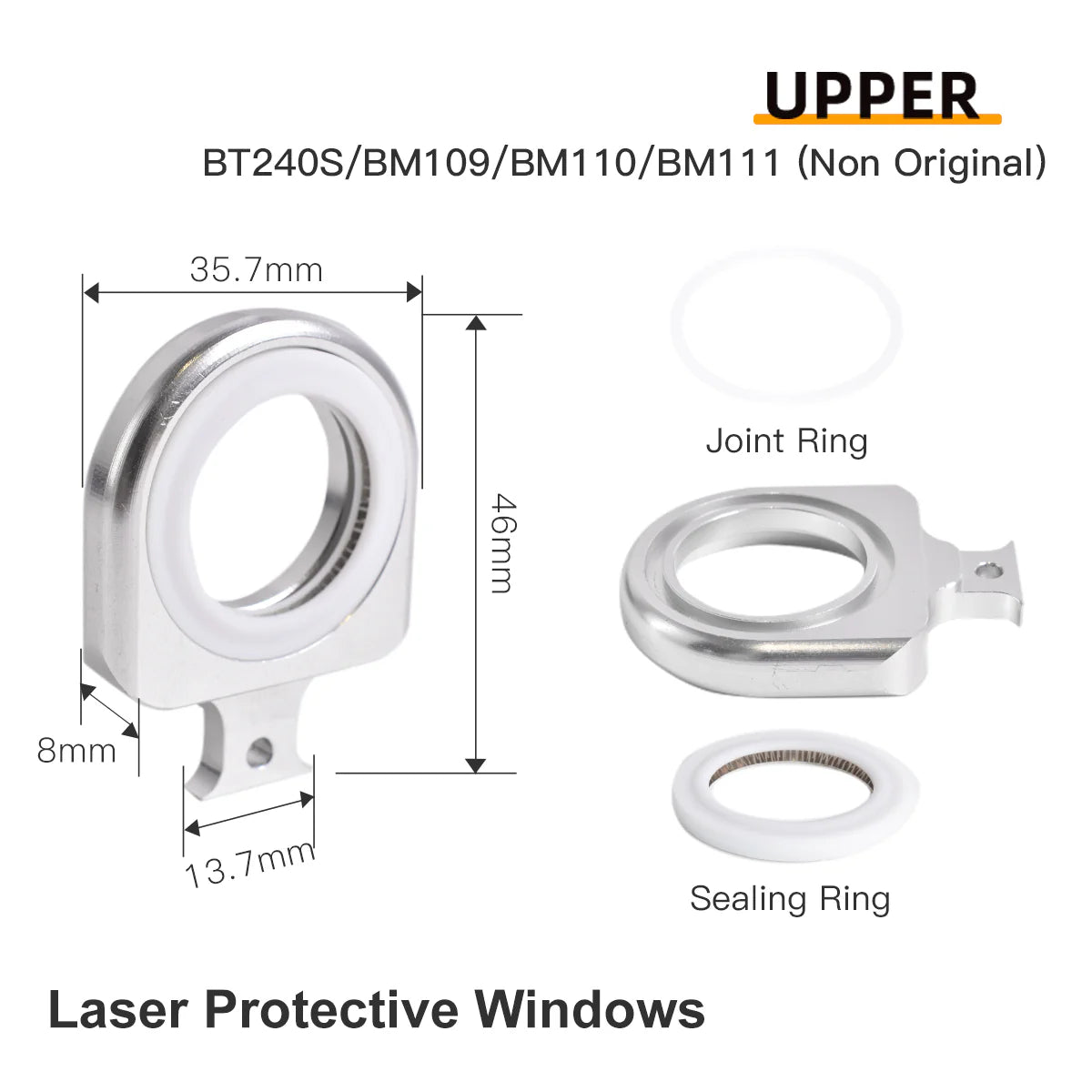 Janelas Original Raytools Upper Down Laser Protective Windows Base Seat