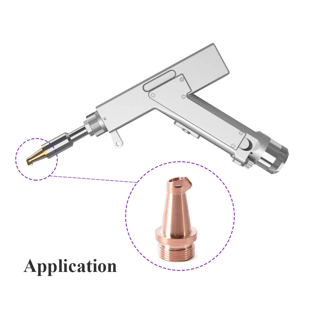 Cabeçote de soldagem manual com bocal de cobre M16 para cabeçote de solda a laser CQWY SUP20T/S 23T.