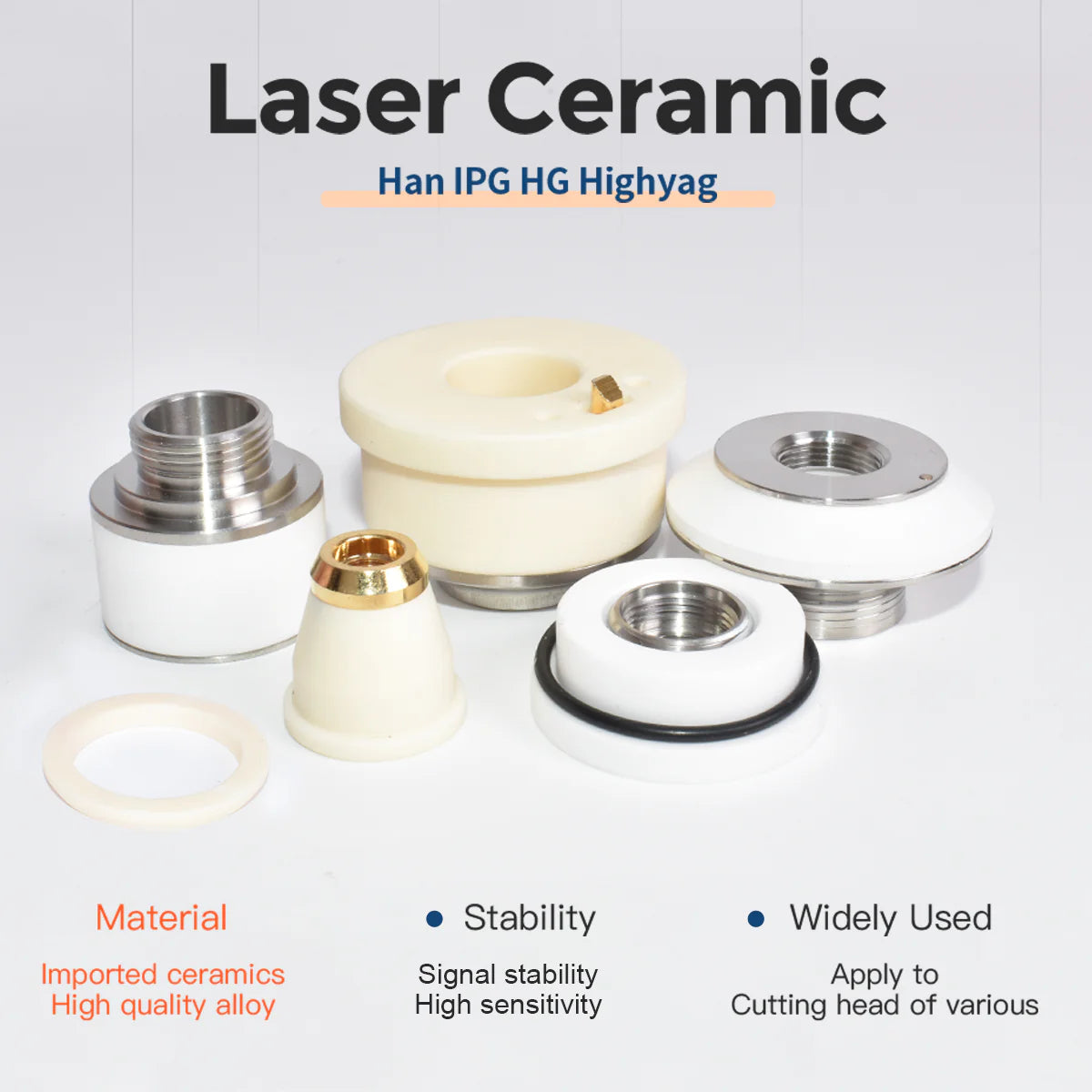 Cerâmica Laser Ceramic Ring IPG Highyag HAN-3D HG for Fiber Laser Head