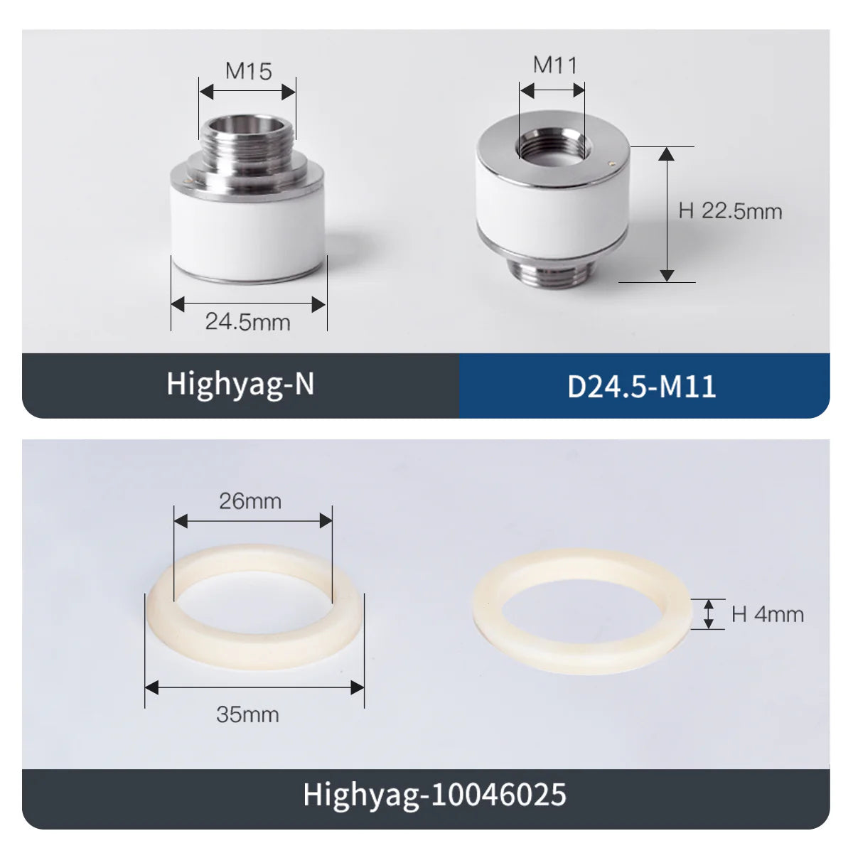 Cerâmica Laser Ceramic Ring IPG Highyag HAN-3D HG for Fiber Laser Head