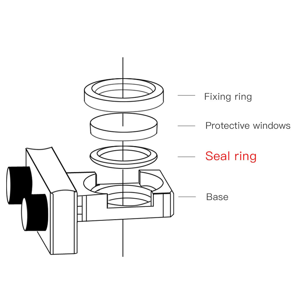 Anel Laser Seal Ring OSPRI Au3tech Fiber Laser Head Protective Lens Seal O-Ring Washer