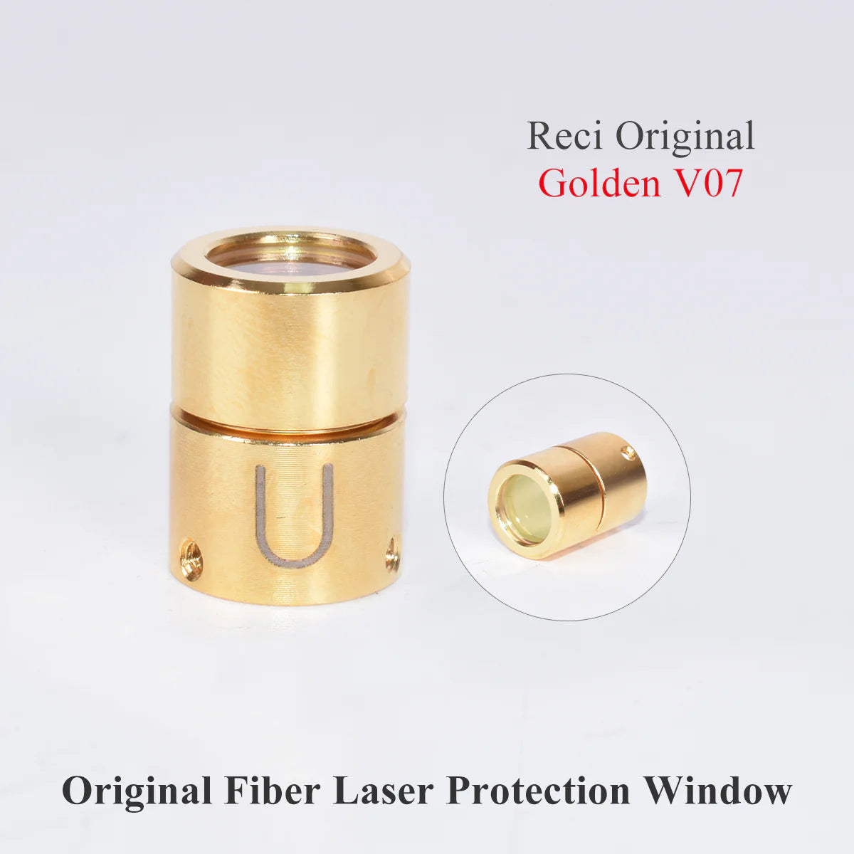 Proteção Original IPG Reci Fiber Laser Source QBH Output Connector Gap 4KW Optic Crystal Protective Lens for 1064nm Cutting Head