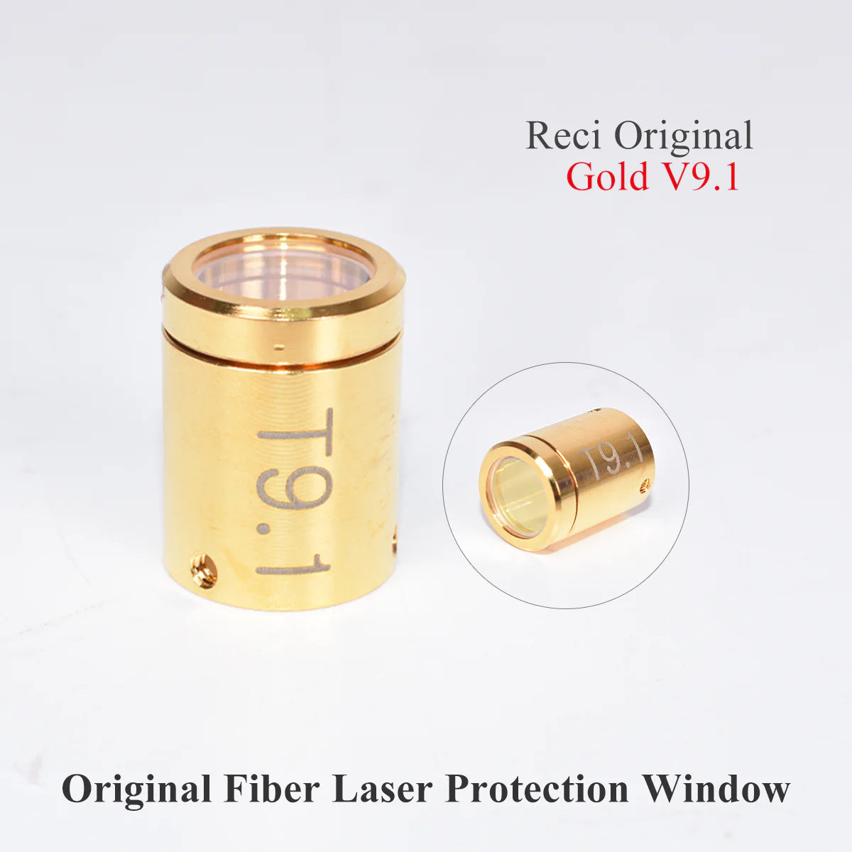 Proteção Original IPG Reci Fiber Laser Source QBH Output Connector Gap 4KW Optic Crystal Protective Lens for 1064nm Cutting Head