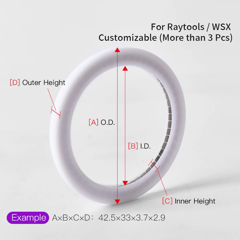 Anel Laser Seal Ring For WSX Raytools 1064nm BT240 BT230 Cutting Head Protective Windows Laser Seal O-Ring Washer