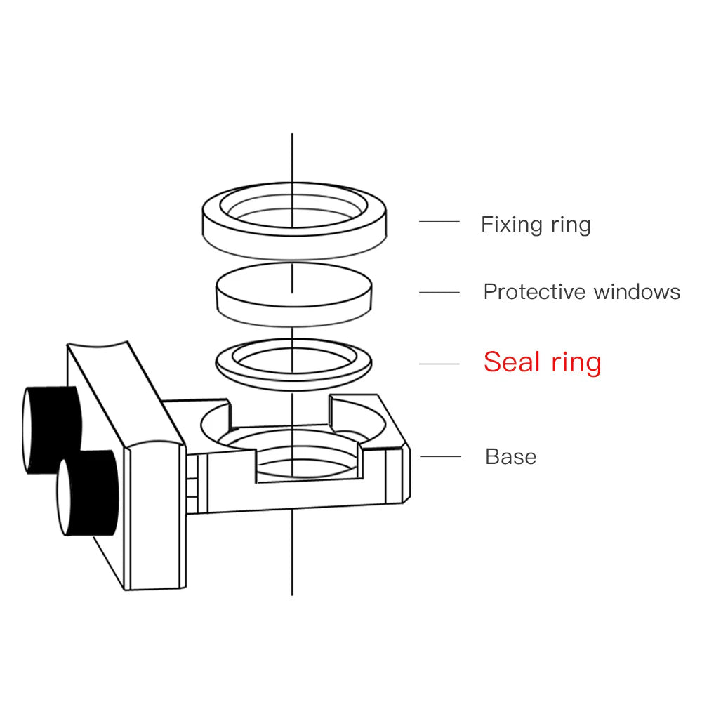 Anel Laser Seal Ring For WSX Raytools 1064nm BT240 BT230 Cutting Head Protective Windows Laser Seal O-Ring Washer