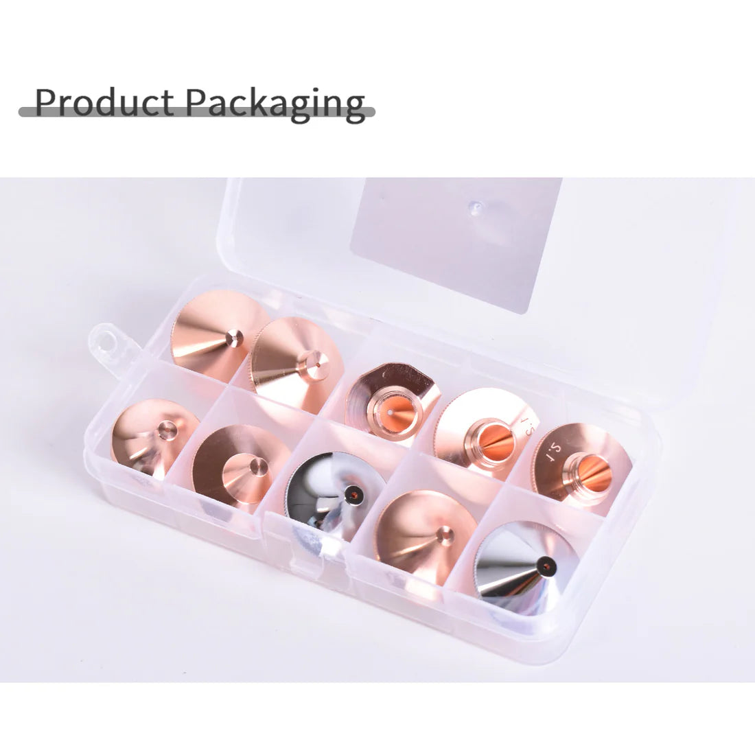 Bicos de corte a laser S28A Para a máquina de corte a laser de fibra Raytools Precitec WSX HANS S28-A-15-D: Camada Dupla, Calibre: 1.2