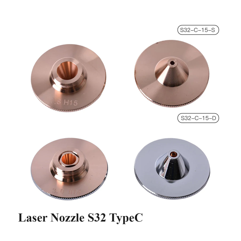 Bicos Bulge Laser Nozzles D32 For WSX HANS Raytools Cutting Head Holder Nozzle