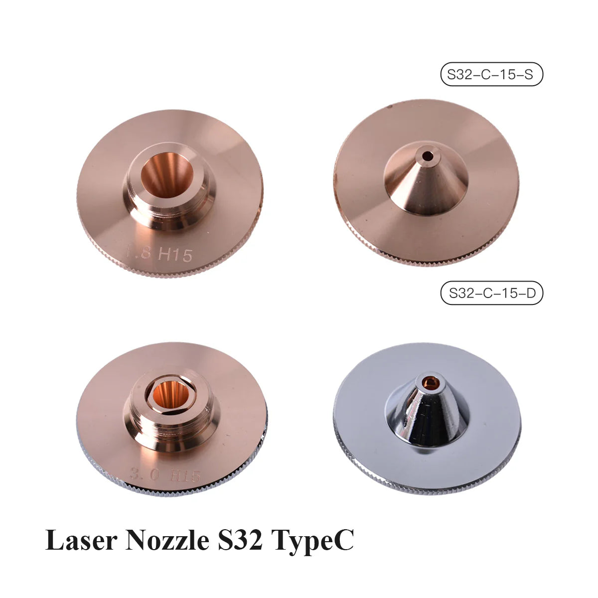 Bicos Bulge Laser Nozzles D32 For WSX HANS Raytools Cutting Head Holder Nozzle